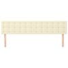 vidaXL Kopfteile Creme 180x5x78/88 cm Kunstleder
