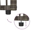 vidaXL Gartenm&ouml;bel Set 3 pcs Schwarz und Dunkelgrau