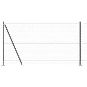 vidaXL Geschwei&szlig;ter Drahtzaun mit Betonfundament 10 x 1,2 m (B x H)