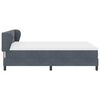 vidaXL Boxspringbett mit Matratze Dunkelgrau 140 x 200 cm Samt