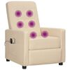 vidaXL Massagesessel Elektrisch Creme Stoff