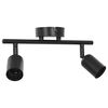 vidaXL 2-Wege-Spotlicht mit Glühlampen 2 W Schwarz E27