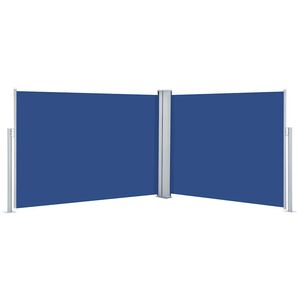 vidaXL Ausziehbare Seitenmarkise Blau 120 x 1000 cm