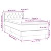 vidaXL Boxspringbett mit Matratze Schwarz 80x210 cm Samt