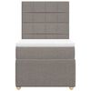 vidaXL Boxspringbett mit Matratze Taupe 90x190 cm Stoff