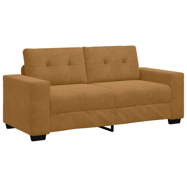 vidaXL Zweisitzer-Sofa Braun 180x77x82 cm Samt