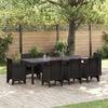 vidaXL Gartentisch Braun 250 x 100 x 73 cm Poly-Rattan