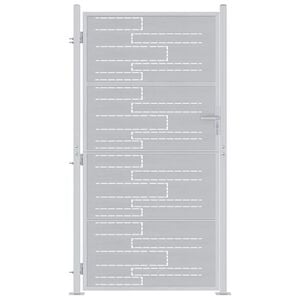 vidaXL Gartentor 85 x 196 cm Edelstahl Silber Abschlie&szlig;bar
