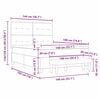 vidaXL Boxspringbett mit Matratze Dunkelgrau 140 x 190 cm Stoff