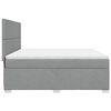 vidaXL Boxspringbett mit Matratze Hellgrau 180x200 cm Stoff