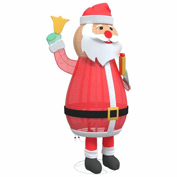 vidaXL Weihnachtsmann mit 200 LEDs Warmes Weiß 100 x 180 cm Stoff