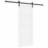 vidaXL Schiebet&uuml;r Wei&szlig; 83 x 202 cm Massives Kiefernholz