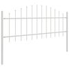 vidaXL Gartenzaun 5 pcs Wei&szlig; 170 x 140 cm Pulverbeschichteter Stahl