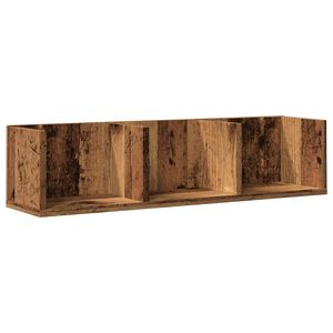 vidaXL CD-Wandregal Altholz-Optik 75x18x18 cm Holzwerkstoff