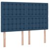 vidaXL Aufbewahrungsbett mit Matratze Blau 140 x 190 cm Polyester
