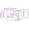 vidaXL TV-Schr&auml;nk Artisan-Eiche 160 x 35 x 55 cm Holzwerkstoff
