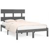 vidaXL Massivholzbett Grau 120x190 cm