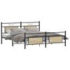 vidaXL Metallbett ohne Matratze Sonoma-Eiche 183x213 cm