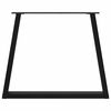 vidaXL Esstisch Beine V-Form 3 Stück Schwarz 70x(72-73,3) cm Stahl