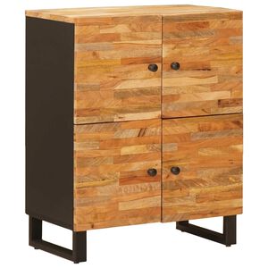vidaXL Seitenschrank mit T&uuml;r Braun 60 x 33 x 75 cm Massivholz Mango