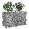 vidaXL Gabionen Hochbeet Silber 100 x 50 x 60 cm Verzinkter Stahl