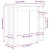vidaXL Bartisch mit Regal Wei&szlig; 102x50x103,5 cm Holzwerkstoff