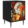 vidaXL Nachttisch GENNEP Schwarz Eichen-Optik 36 x 33 x 51 cm