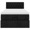 vidaXL Ottoman-Bett mit Matratze & LEDs Schwarz 90x190 cm Stoff