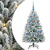 vidaXL K&uuml;nstlicher klappbarer Weihnachtsbaum Gr&uuml;n und Wei&szlig; 120 cm