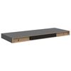 vidaXL Schweberegal Hochglanz-Grau 60x23,5x3,8 cm MDF
