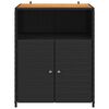vidaXL Schrank Schwarz 70 x 50 x 87 cm Polyester und Roly Ratten