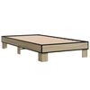 vidaXL Bettgestell Sonoma-Eiche 90x190 cm Holzwerkstoff und Metall