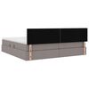 vidaXL Bett mit Stauraum und LED mit Matratze Taupe 200 x 200 cm Stoff