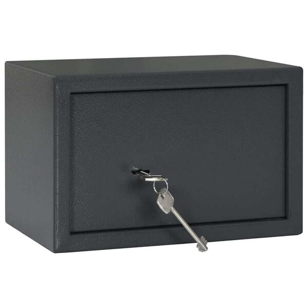vidaXL Safe Box mit Schloss Dunkelgrau 31 x 20 x 20 cm Stahl