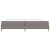 vidaXL Boxspringbett mit Matratze Taupe 200 x 200 cm Stoff