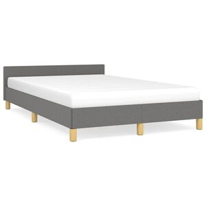 vidaXL Bettgestell ohne Matratze Dunkelgrau 120x200 cm Stoff