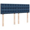 vidaXL Boxspringbett mit Matratze Blau 140x190 cm Stoff