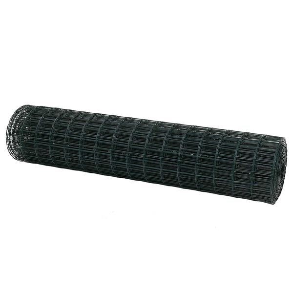 vidaXL Eurozaun Grün 1 x 25 m PVC-beschichtetes Eisen