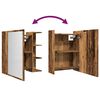 vidaXL Spiegelschrank Altholz-Optik 62,5x20,5x64 cm Holzwerkstoff