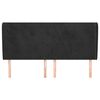 vidaXL Kopfteil mit Ohren Schwarz 183x23x118/128 cm Samt