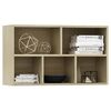 vidaXL Bücherregal/Sideboard Sonoma Eiche 50x25x80 cm Holzwerkstoff