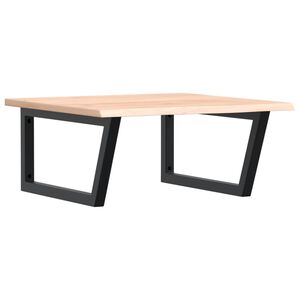 vidaXL Waschtischplatte mit Halterung Stahl und Massivholz Eiche