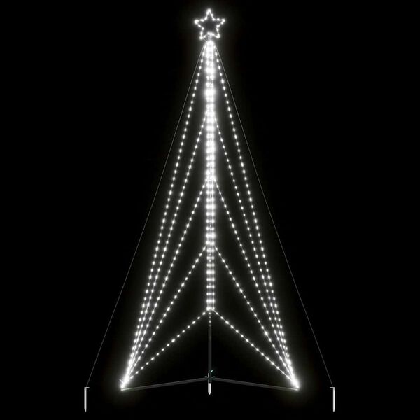 vidaXL LED Weihnachtsbaum 615 LEDs Kaltweiß 404,5 cm