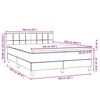 vidaXL Boxspringbett mit Matratze Hellgrau 160x220 cm Samt