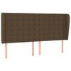 vidaXL Kopfteil mit Ohren Dunkelbraun 163x23x118/128 cm Stoff
