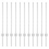 vidaXL Eingebetteter Zaunpfosten 11 stk. Silber 120 cm