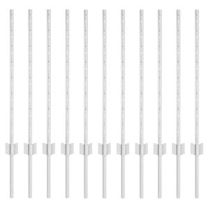 vidaXL Eingebetteter Zaunpfosten 11 Stk. Silber 120 cm