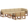 vidaXL Outdoor-Sofagarnitur mit Kissen 9 pcs Natur und Beige