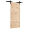 vidaXL Schiebet&uuml;r Natur 80 x 208 cm Massives Kiefernholz