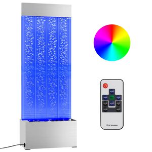 vidaXL Wassers&auml;ule mit RGB LEDs Edelstahl und Acryl 110 cm